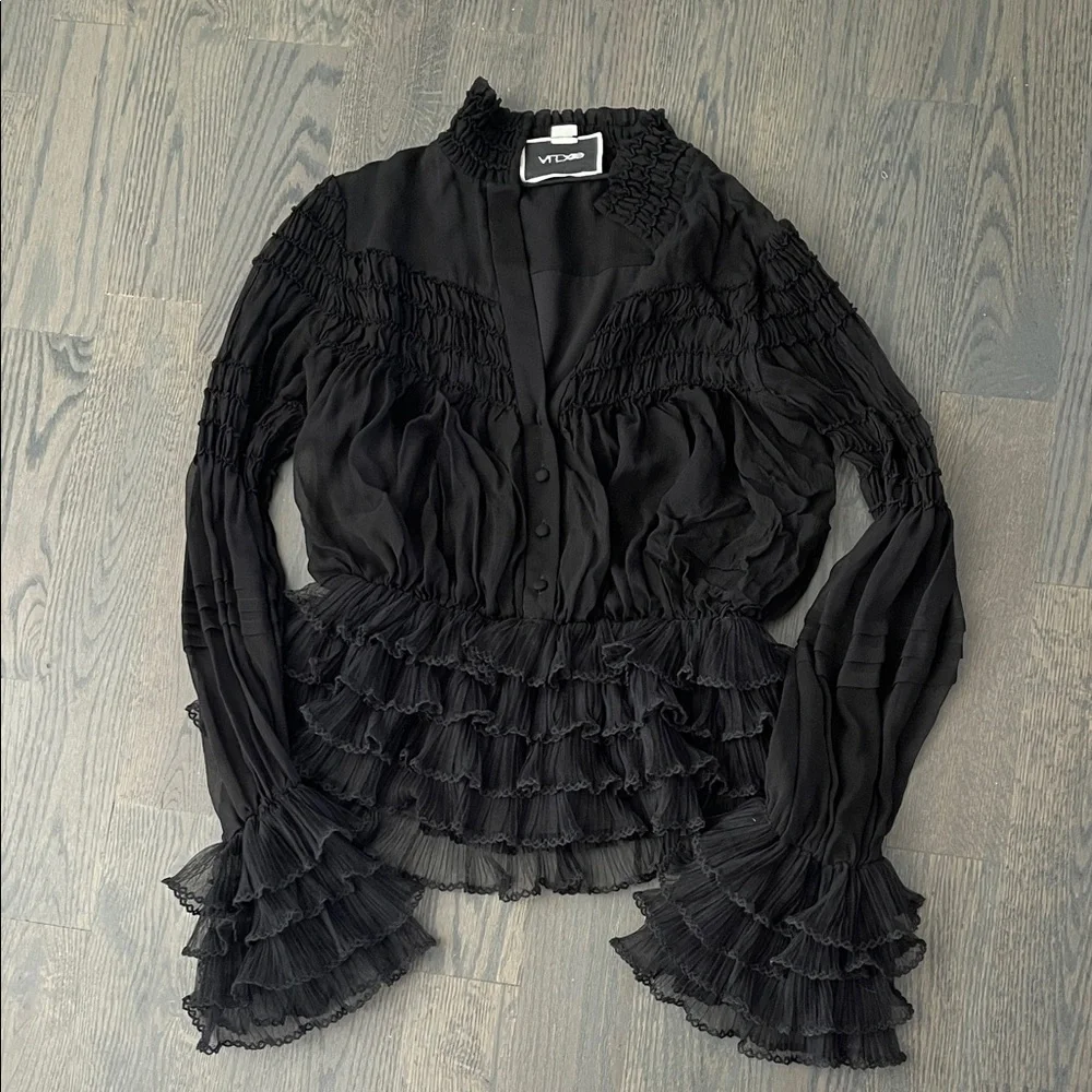 ALEXIS RARE Ruffle Smock Blouse - Picture 2 of 6